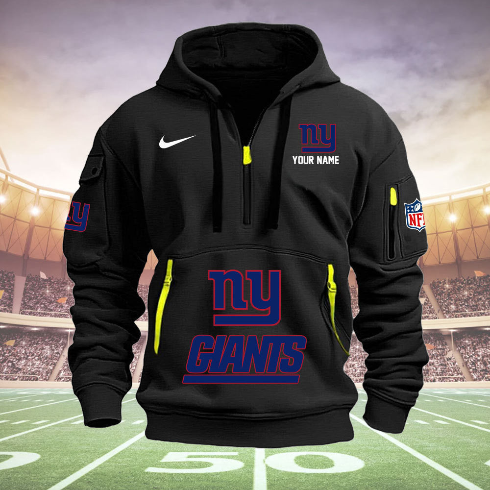 New York Giants New Personalized Quarter Zip Hoodie Limited Edition  AZBTQZH000001