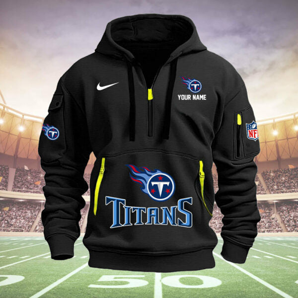 Tennessee Titans New Personalized Quarter Zip Hoodie Limited Edition  AZBTQZH000018