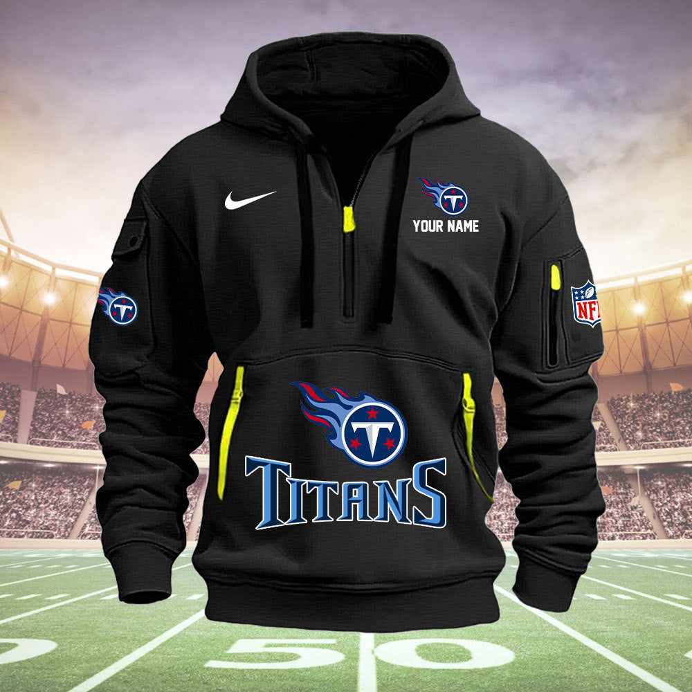 Tennessee Titans New Personalized Quarter Zip Hoodie Limited Edition  AZBTQZH000018