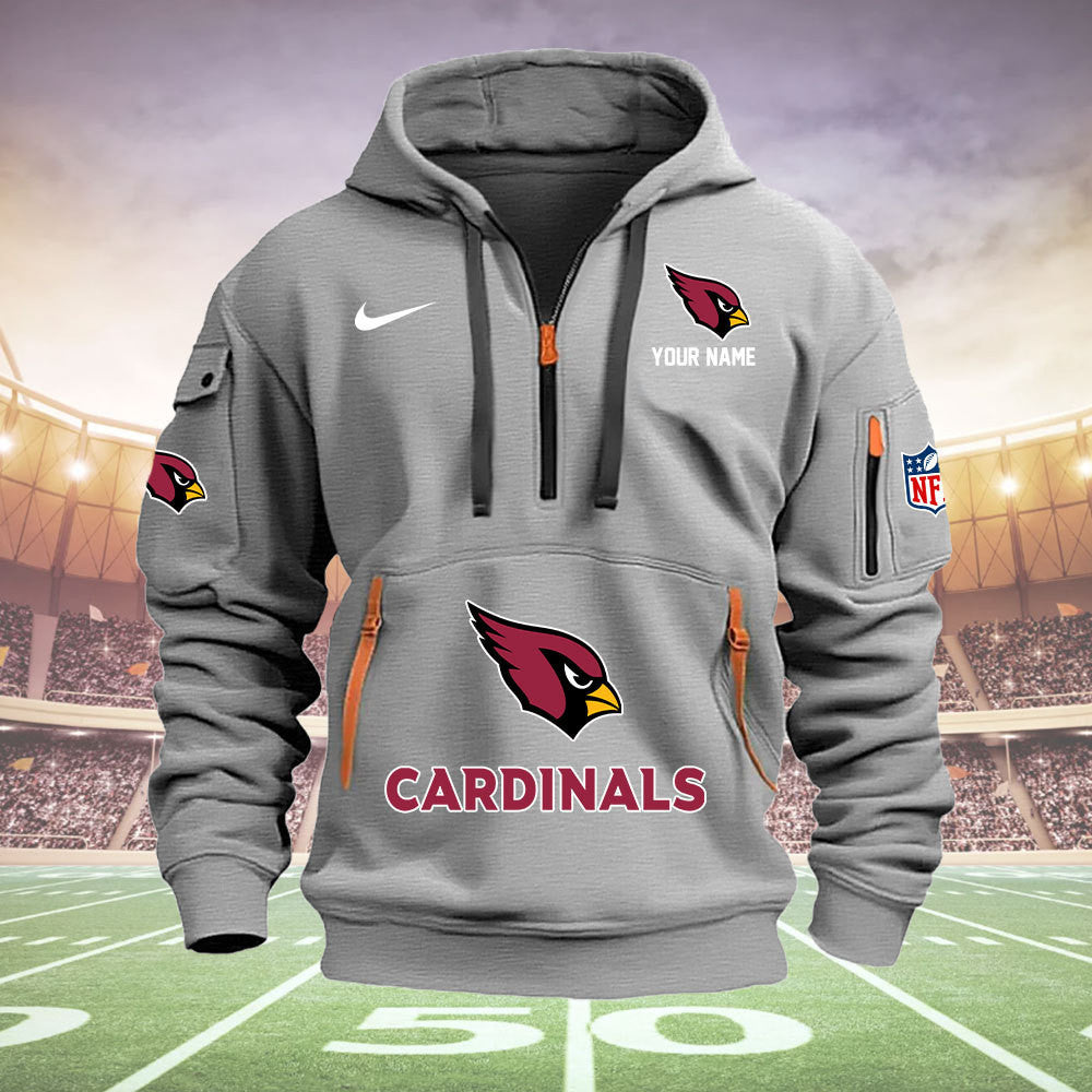 Arizona Cardinals New Personalized Quarter Zip Hoodie Limited Edition  AZBTQZH000011