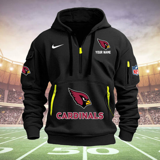 Arizona Cardinals New Personalized Quarter Zip Hoodie Limited Edition  AZBTQZH000011
