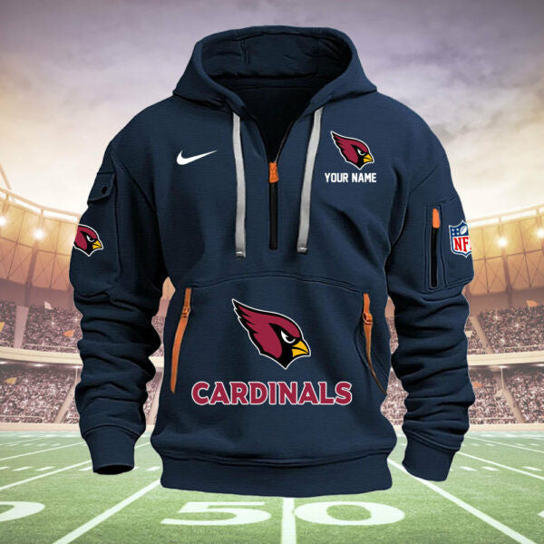 Arizona Cardinals New Personalized Quarter Zip Hoodie Limited Edition  AZBTQZH000011