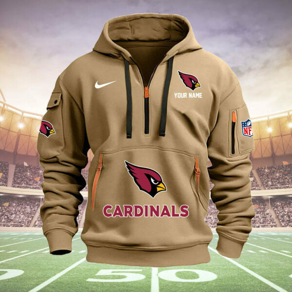 Arizona Cardinals New Personalized Quarter Zip Hoodie Limited Edition  AZBTQZH000011
