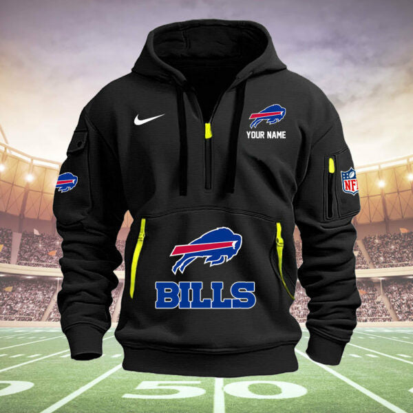 Buffalo Bills New Personalized Quarter Zip Hoodie Limited Edition  AZBTQZH000024