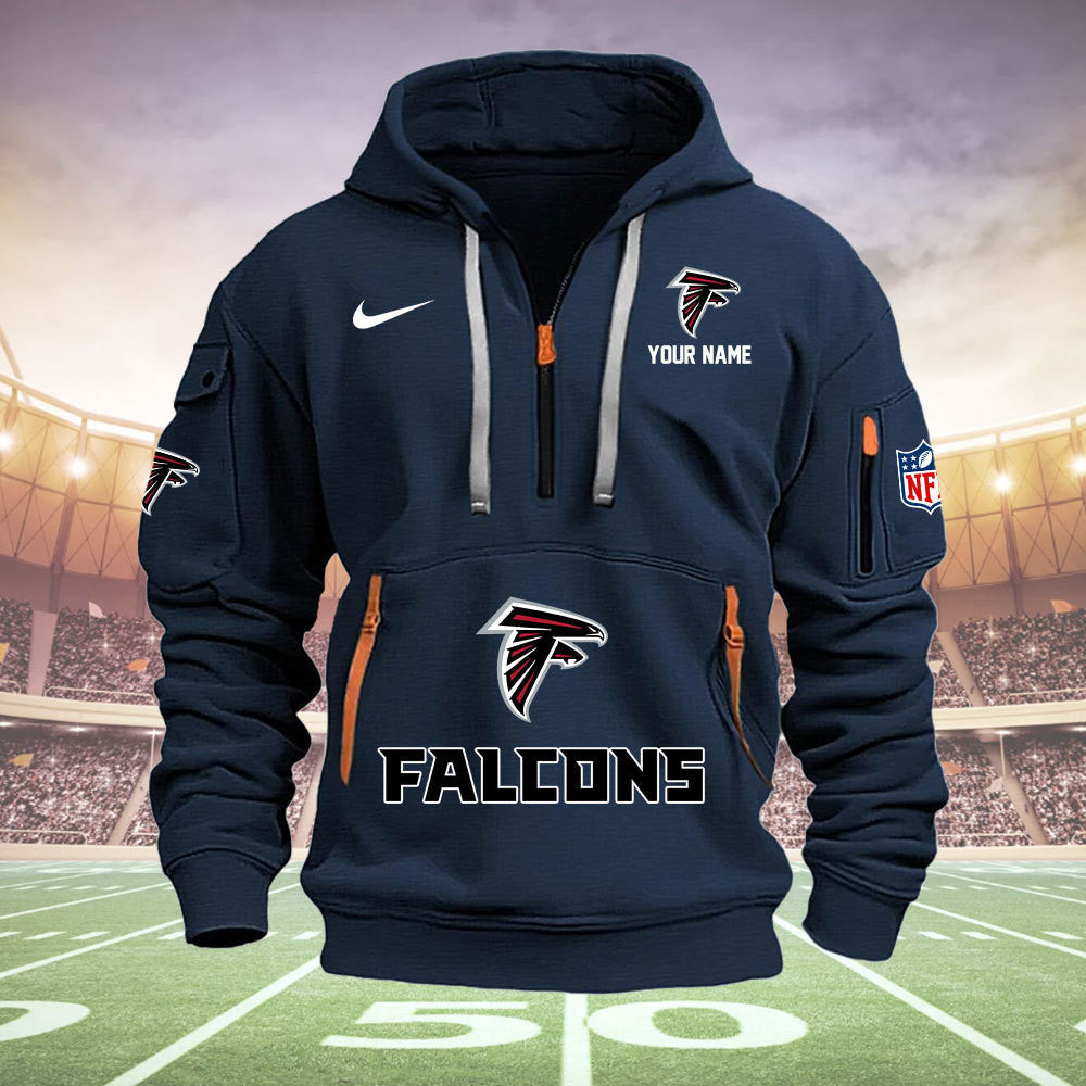 Atlanta Falcons New Personalized Quarter Zip Hoodie Limited Edition  AZBTQZH000016