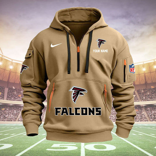 Atlanta Falcons New Personalized Quarter Zip Hoodie Limited Edition  AZBTQZH000016