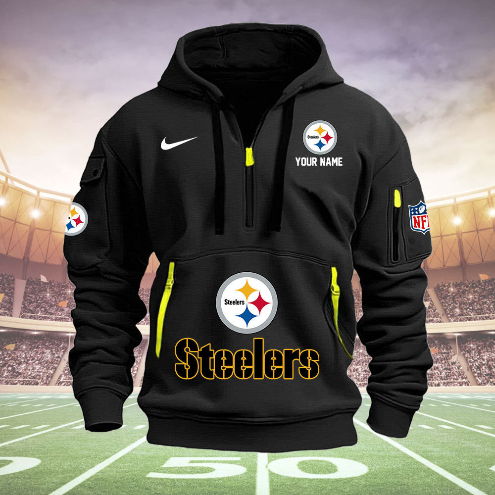 Pittsburgh Steelers New Personalized Quarter Zip Hoodie Limited Edition  AZBTQZH000008