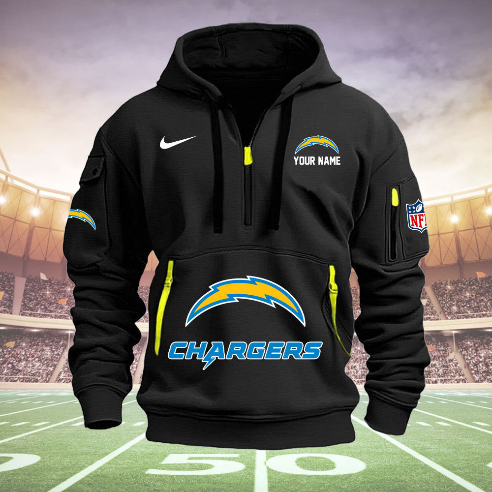 Los Angeles Chargers New Personalized Quarter Zip Hoodie Limited Edition  AZBTQZH000019