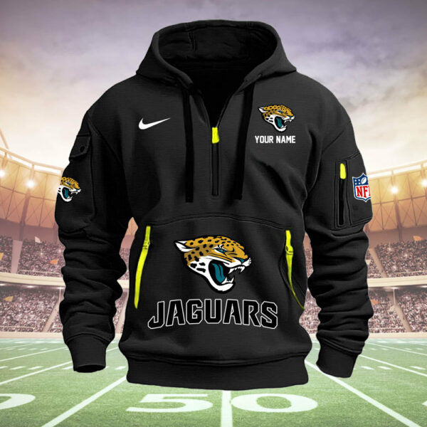 Jacksonville Jaguars New Personalized Quarter Zip Hoodie Limited Edition  AZBTQZH000012