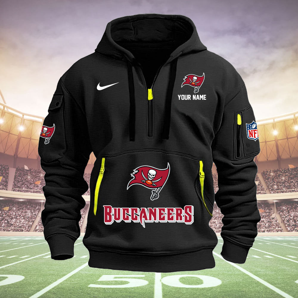 Tampa Bay Buccaneers New Personalized Quarter Zip Hoodie Limited Edition  AZBTQZH000007