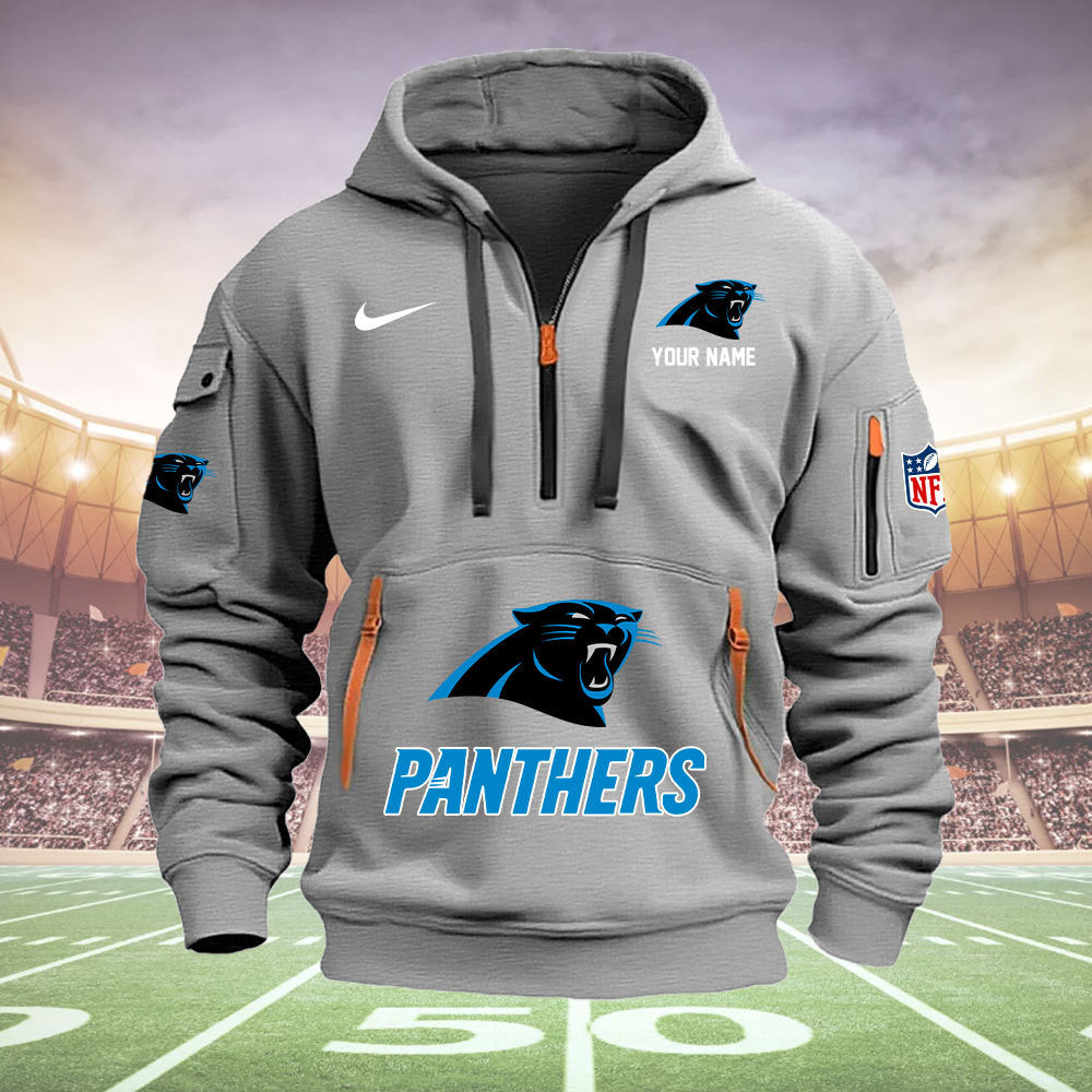 Carolina Panthers New Personalized Quarter Zip Hoodie Limited Edition  AZBTQZH000030