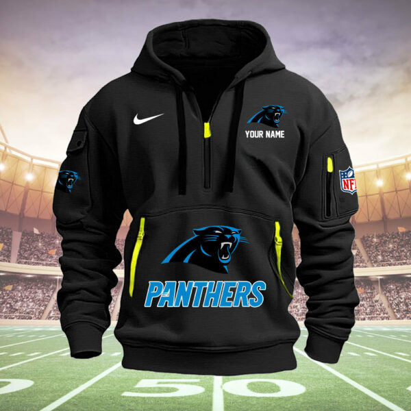 Carolina Panthers New Personalized Quarter Zip Hoodie Limited Edition  AZBTQZH000030