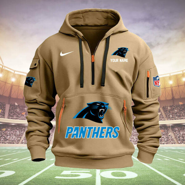 Carolina Panthers New Personalized Quarter Zip Hoodie Limited Edition  AZBTQZH000030