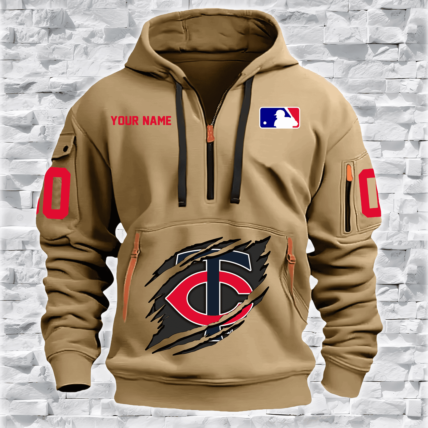 Minnesota Twins New Personalized Quarter Zip Hoodie Limited Edition AZBTQZH000042