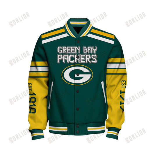 Green Bay Packers Team Spirit Varsity Jacket AZBTVJK000300