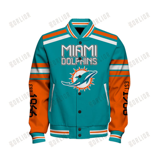 Miami Dolphins Team Spirit Varsity Jacket AZBTVJK000309