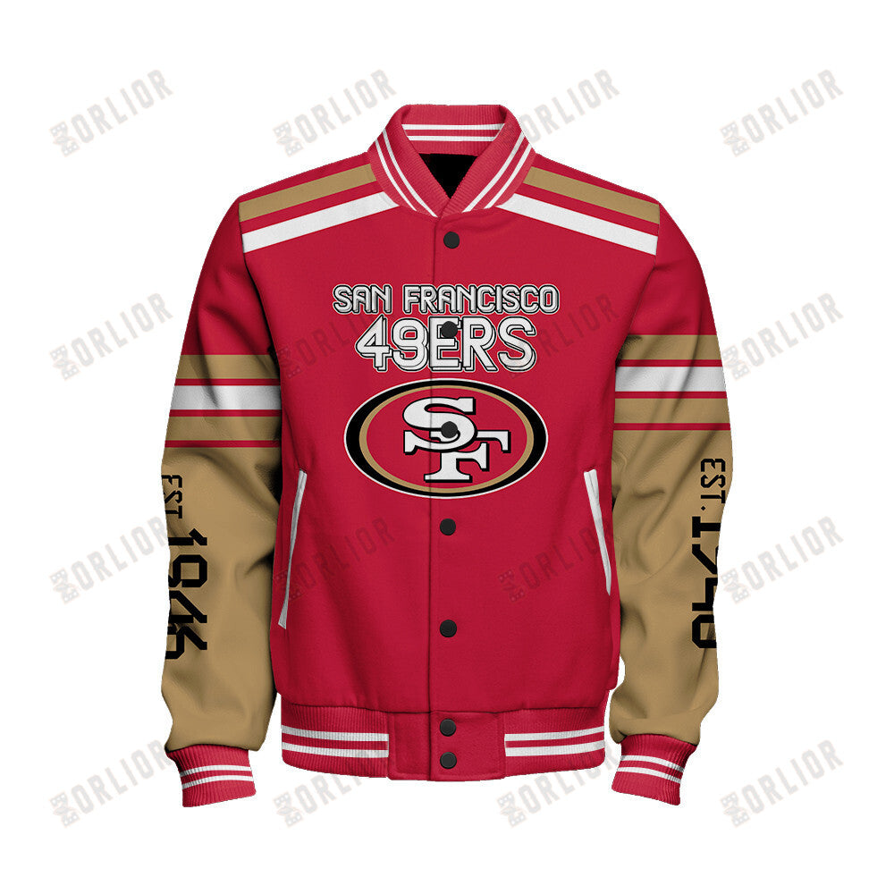 San Francisco 49ers Team Spirit Varsity Jacket AZBTVJK000302