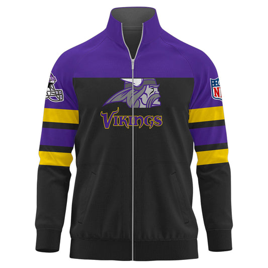 Minnesota Vikings Premium Ultimate Game Day Stand Collar Jacket AZBTSCJK000003