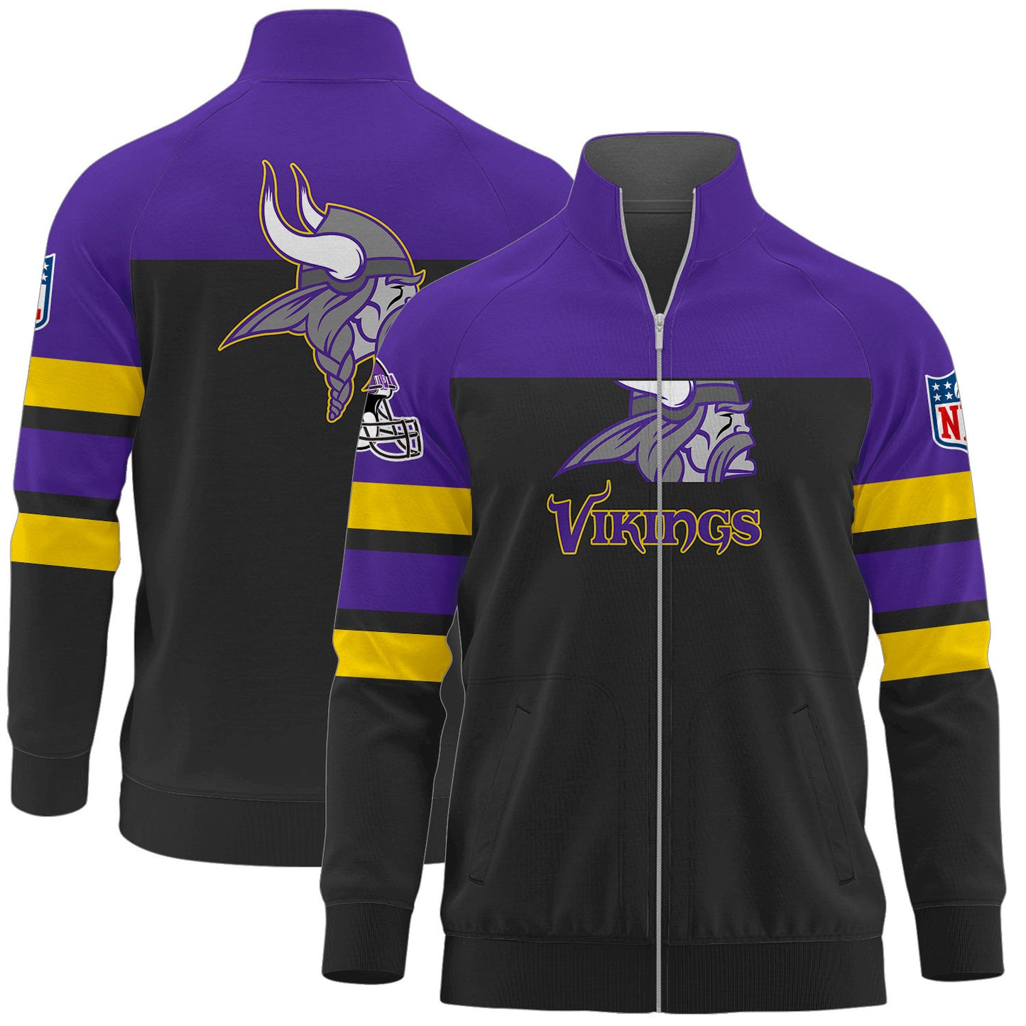 Minnesota Vikings Premium Ultimate Game Day Stand Collar Jacket AZBTSCJK000003