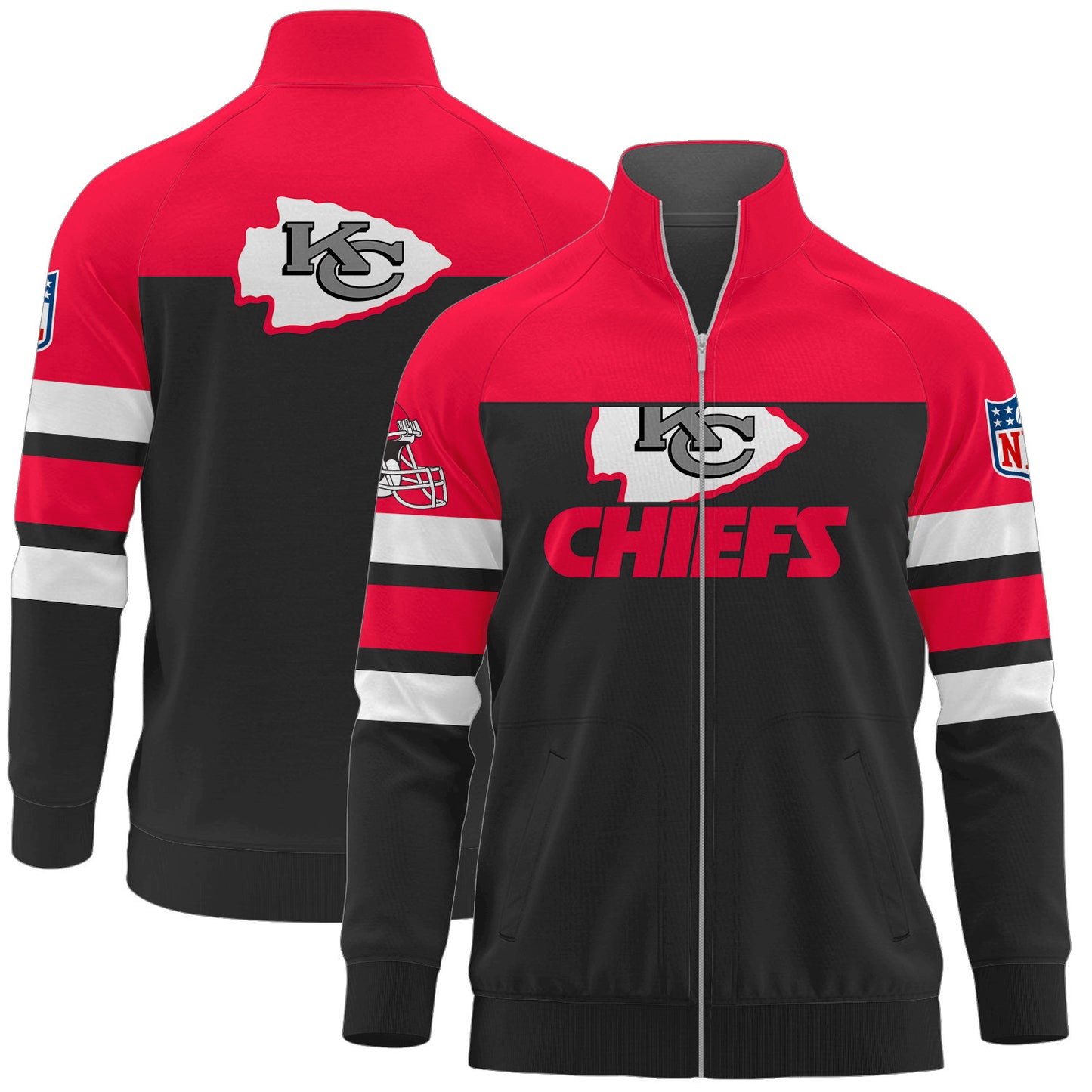 Kansas City Chiefs Premium Ultimate Game Day Stand Collar Jacket AZBTSCJK000008
