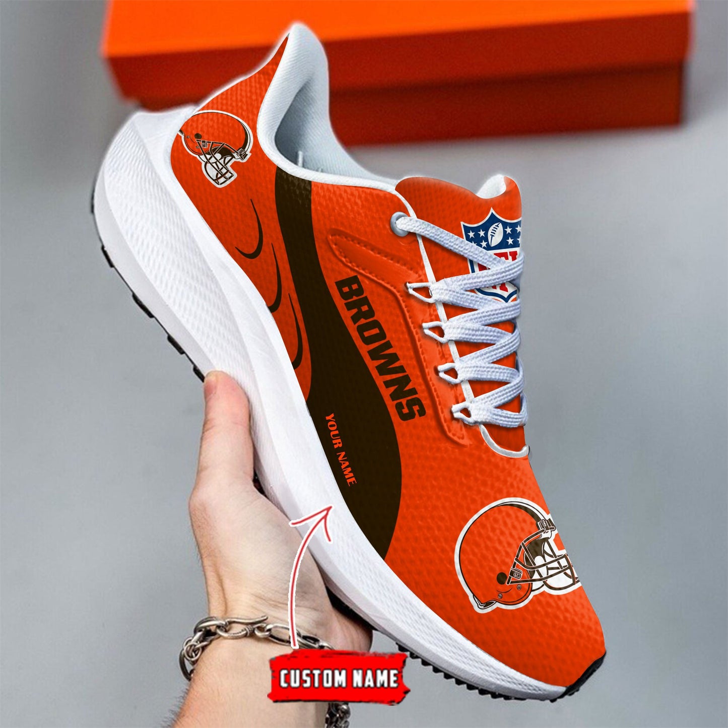 Cleveland Browns Lightweight Patch Decor Running Shoes NA46