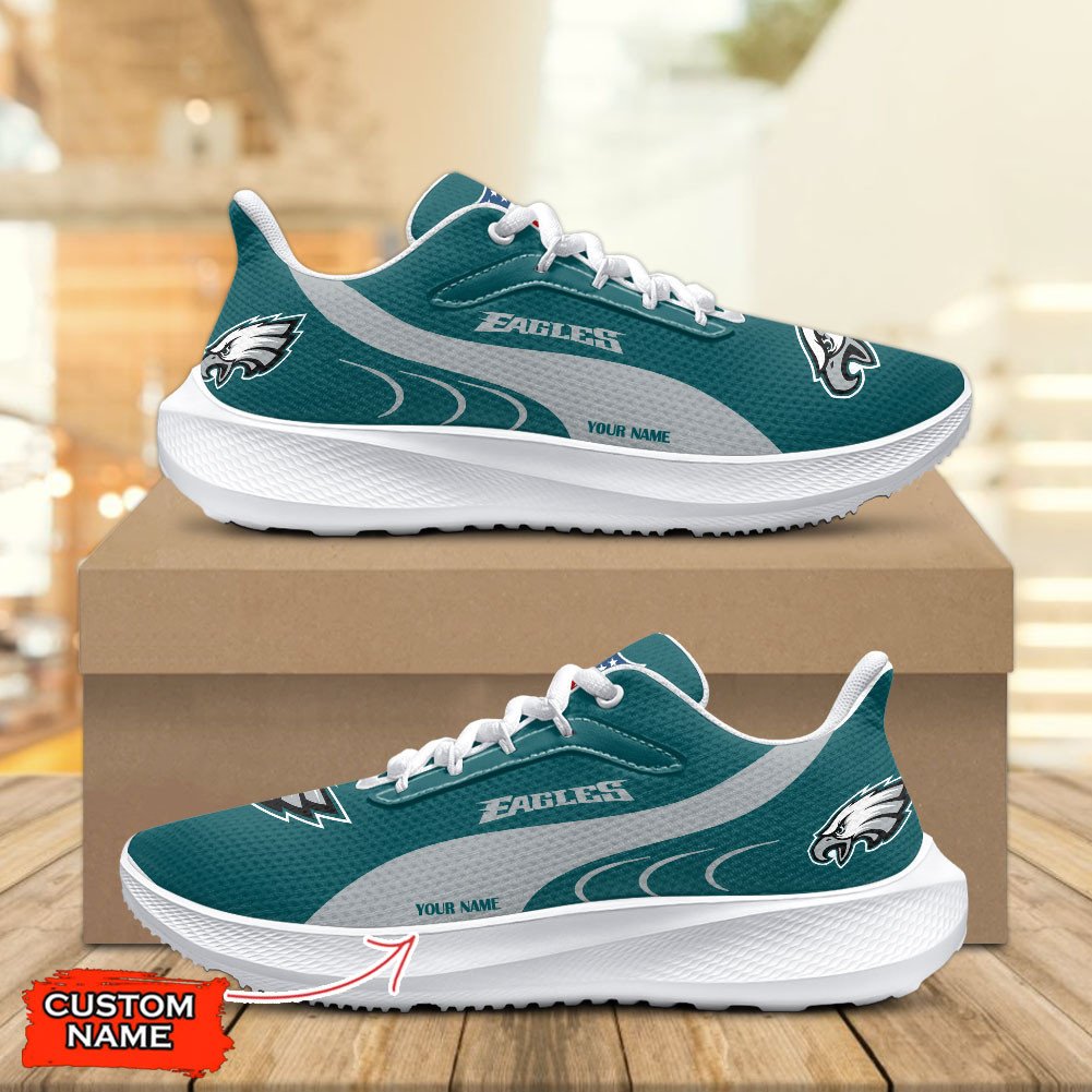 Philadelphia Eagles Lightweight Patch Decor Running Shoes NA13