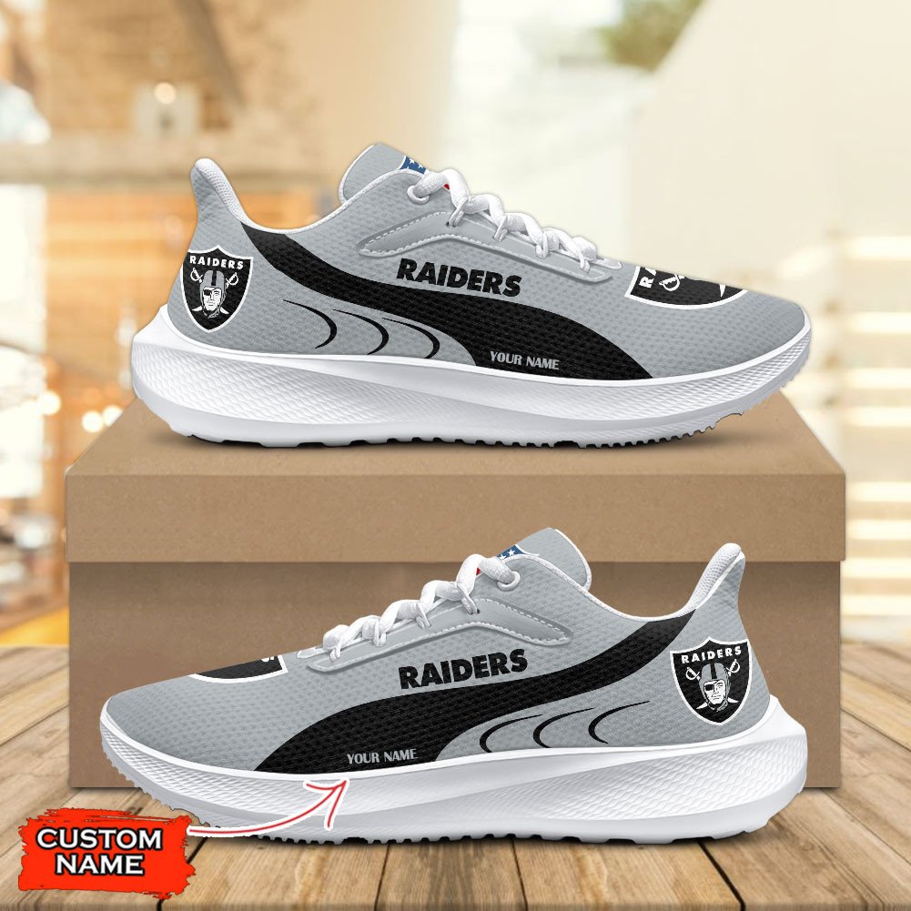 Las Vegas Raiders Lightweight Patch Decor Running Shoes NA06