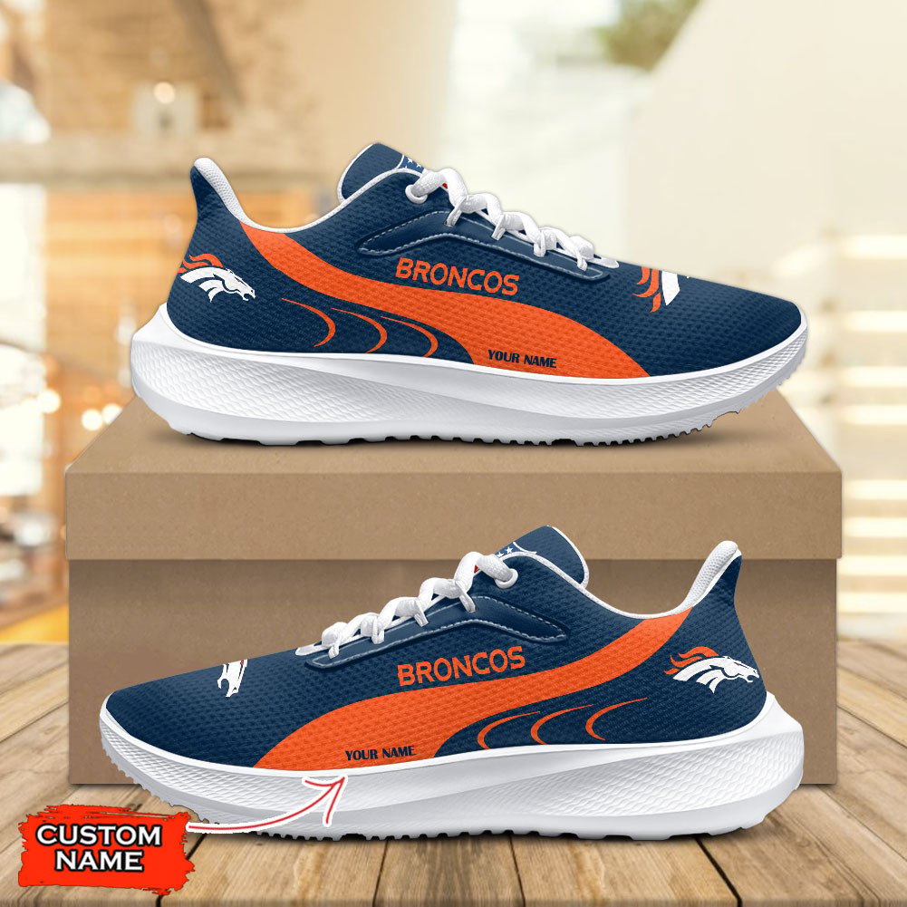 Denver Broncos Lightweight Patch Decor Running Shoes NA12