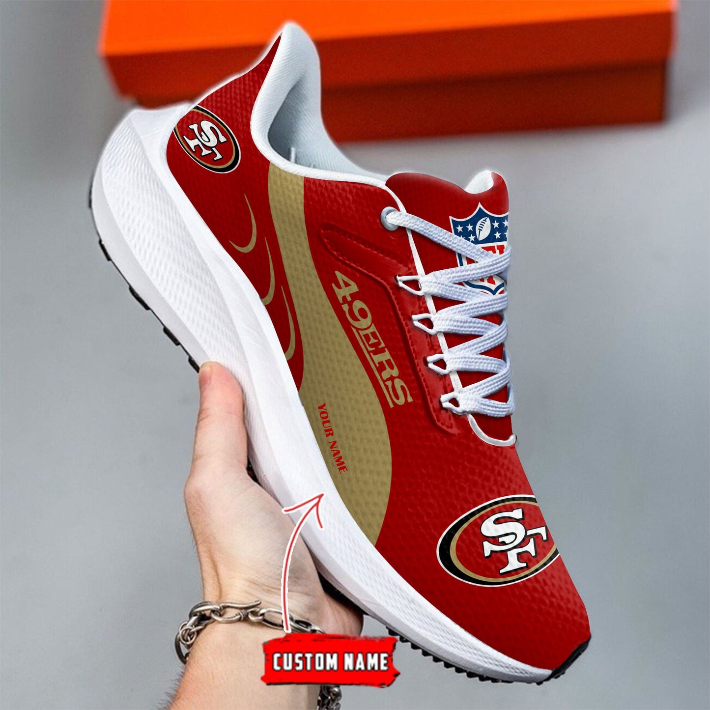 San Francisco 49ers Lightweight Patch Decor Running Shoes NA09