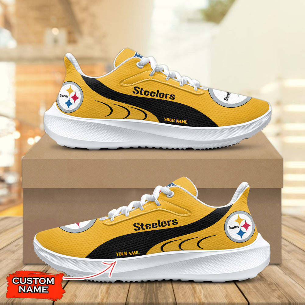 Pittsburgh Steelers Lightweight Patch Decor Running Shoes NA01