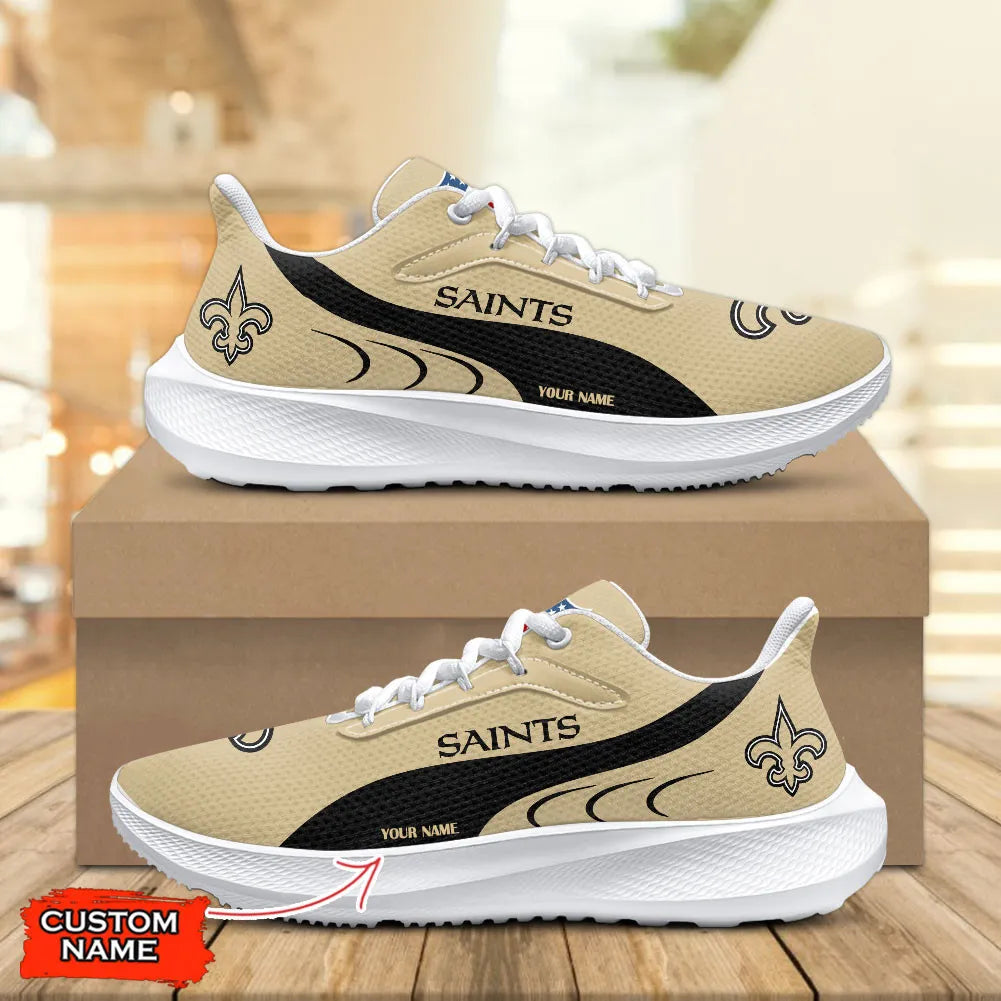 New Orleans Saints Lightweight Patch Decor Running Shoes NA02