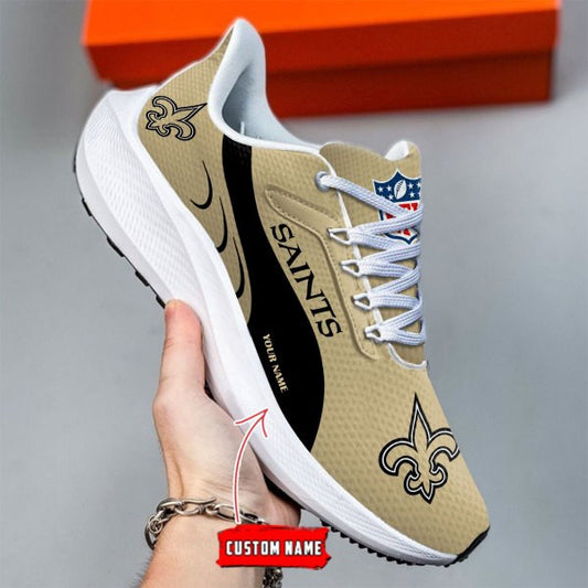 New Orleans Saints Lightweight Patch Decor Running Shoes NA02