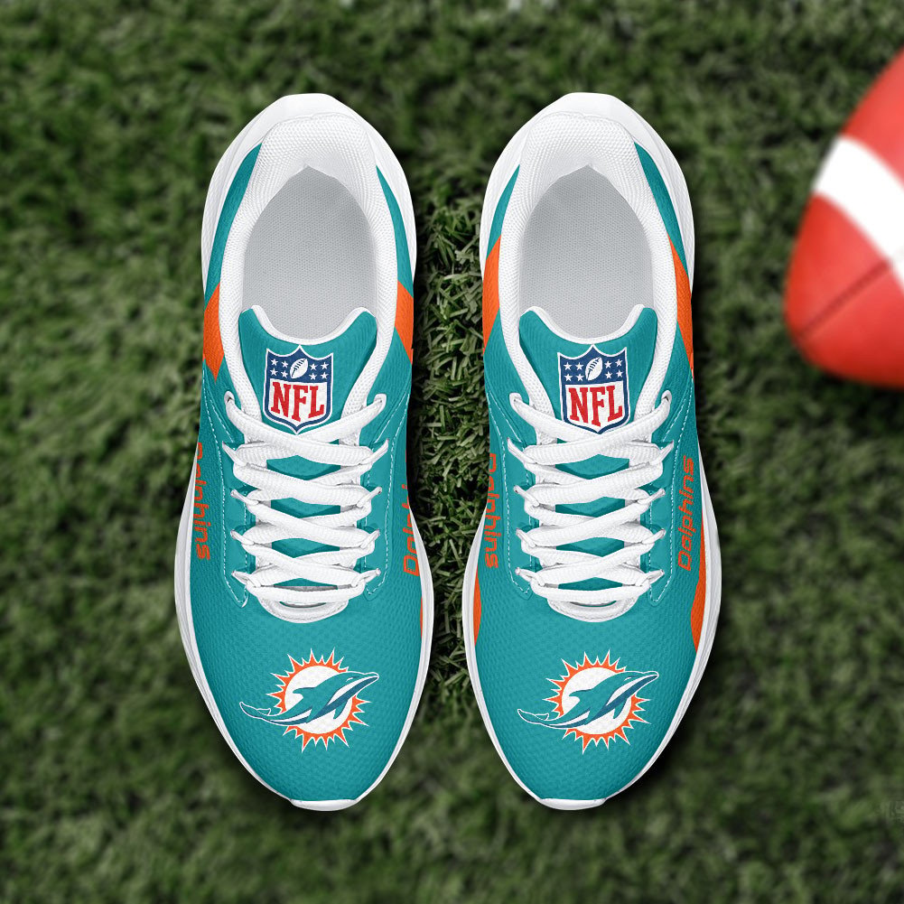 Miami Dolphins Lightweight Patch Decor Running Shoes NA16