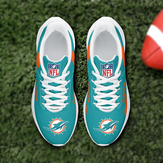 Miami Dolphins Lightweight Patch Decor Running Shoes NA16