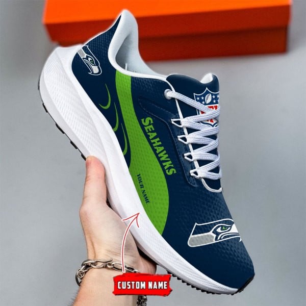 Seattle Seahawks Lightweight Patch Decor Running Shoes NA11