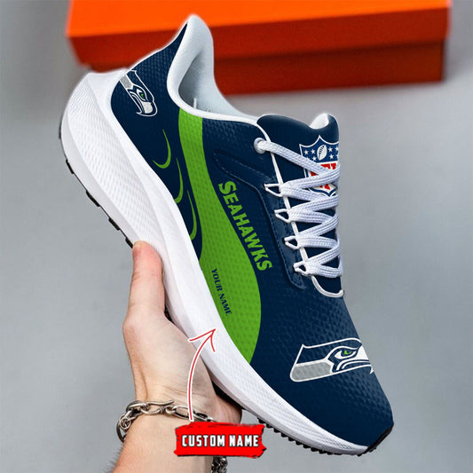 Seattle Seahawks Lightweight Patch Decor Running Shoes NA11