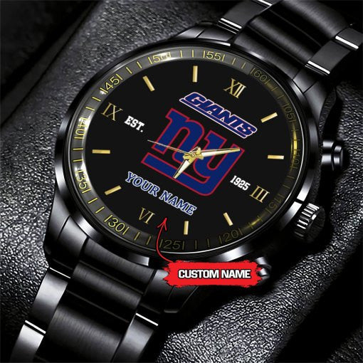 New York Giants Black Fashion Watch Gifts For Sport Fans AZWATCH101