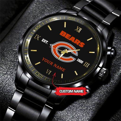Chicago Bears Black Fashion Watch Gifts For Sport Fans AZWATCH109