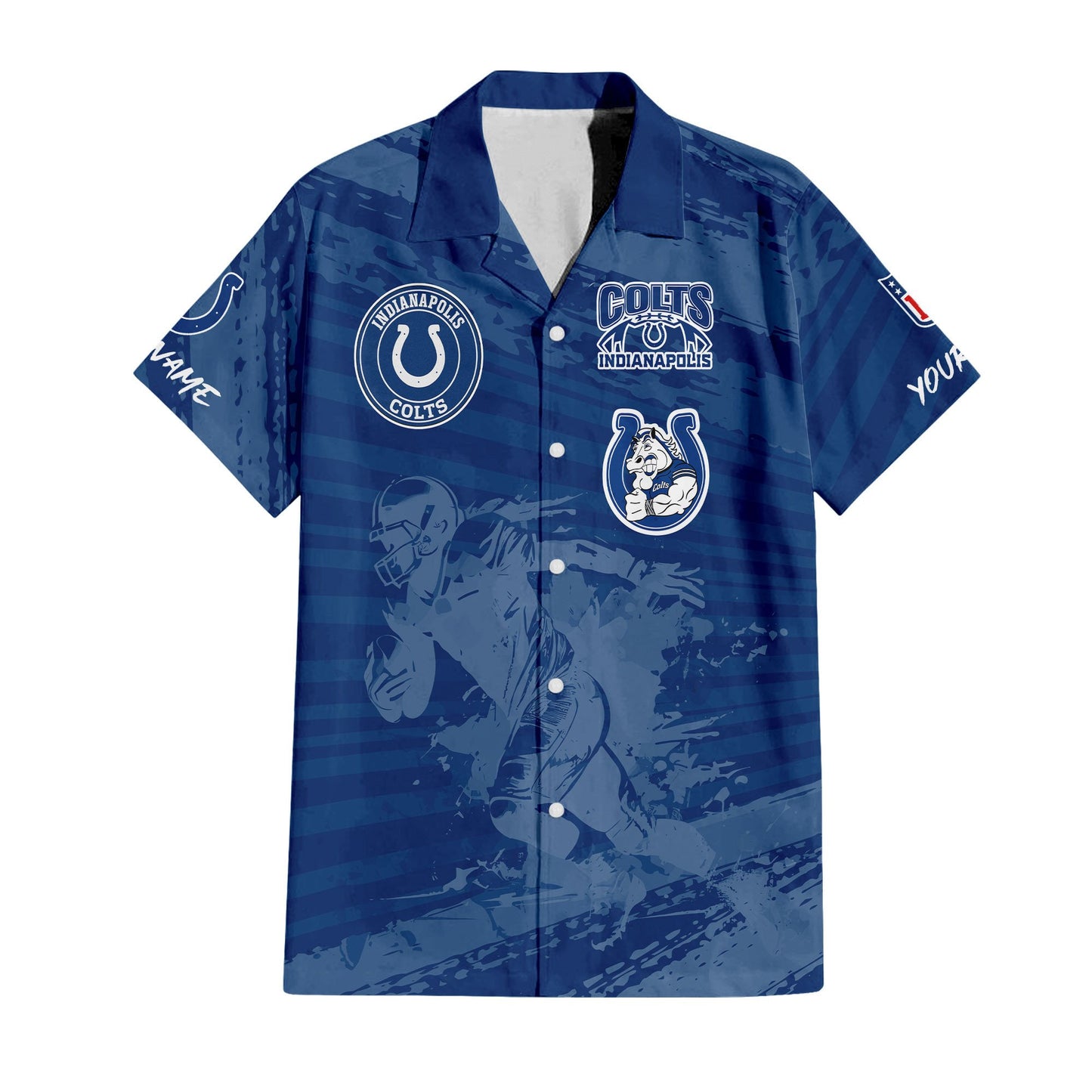 Indianapolis Colts Combo Hawaiian Shirt and Shorts HSAS0004