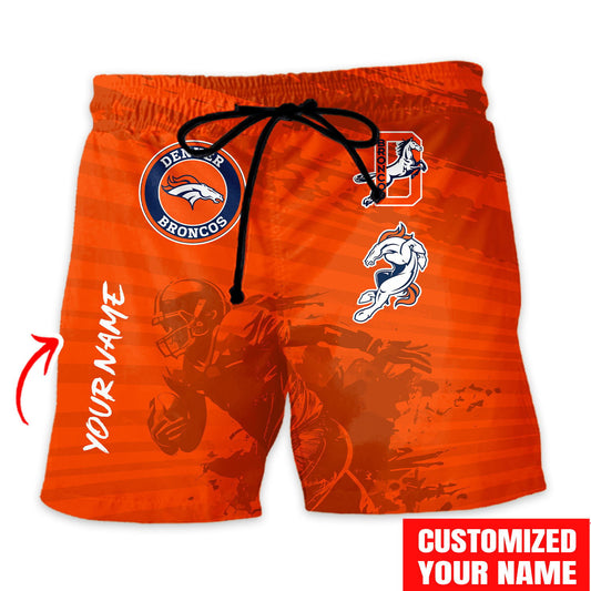 Denver Broncos Combo Hawaiian Shirt and Shorts HSAS0032