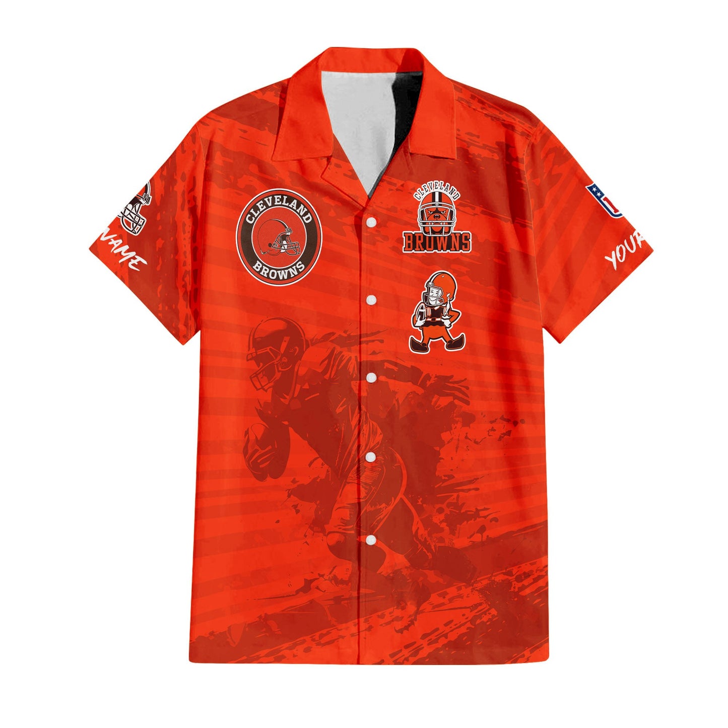 Cleveland Browns Combo Hawaiian Shirt and Shorts HSAS0021