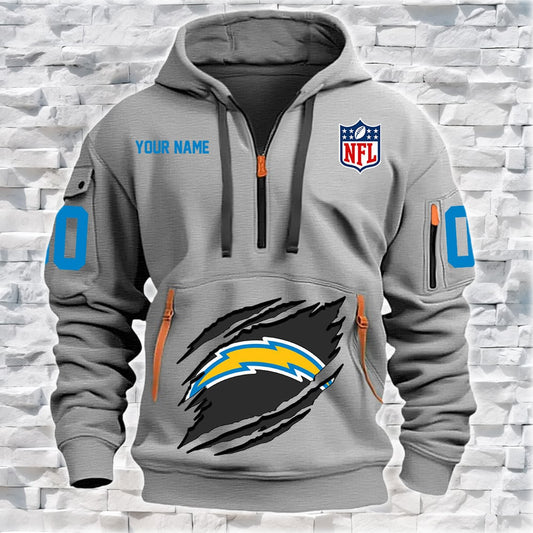Los Angeles Chargers New Personalized Quarter Zip Hoodie Limited Edition NA004