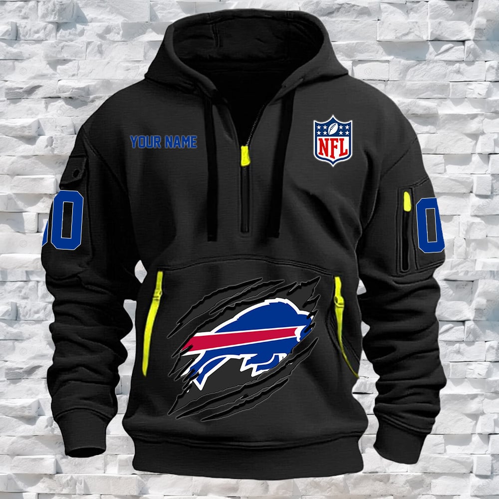 Buffalo Bills New Personalized Quarter Zip Hoodie Limited Edition NA009