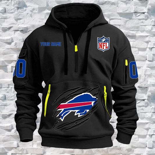 Buffalo Bills New Personalized Quarter Zip Hoodie Limited Edition NA009