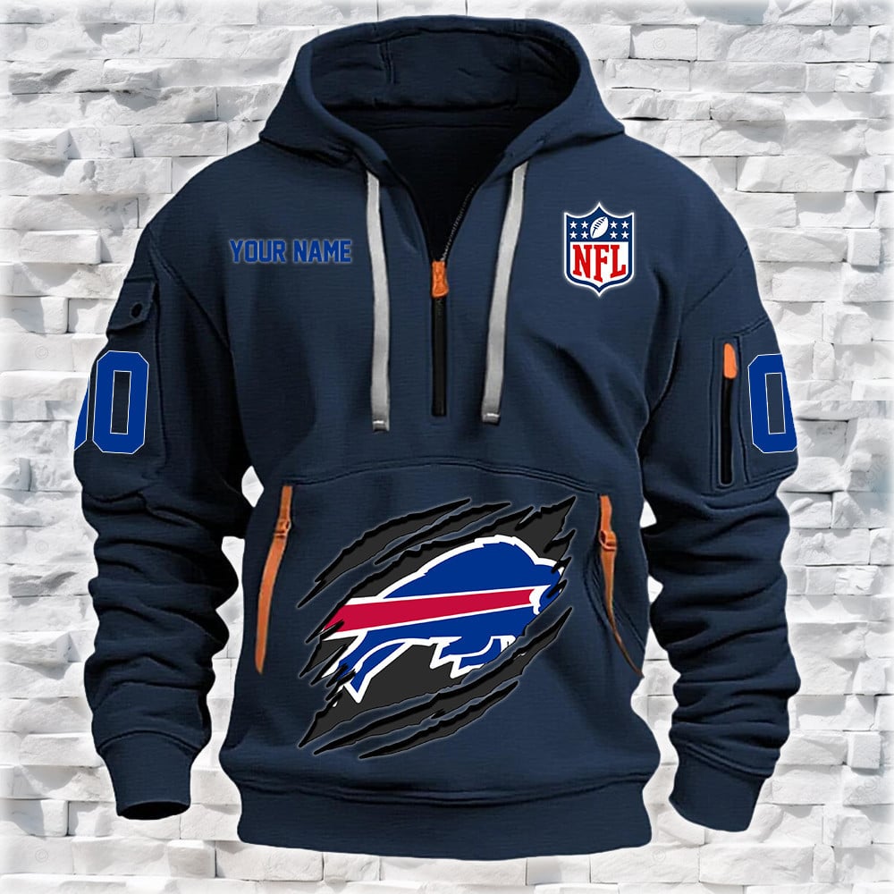 Buffalo Bills New Personalized Quarter Zip Hoodie Limited Edition NA009