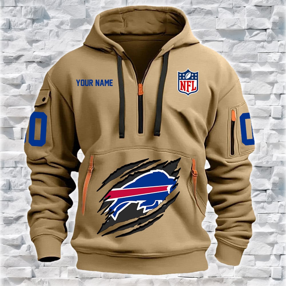 Buffalo Bills New Personalized Quarter Zip Hoodie Limited Edition NA009