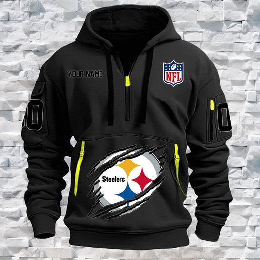 Pittsburgh Steelers New Personalized Quarter Zip Hoodie Limited Edition NA012