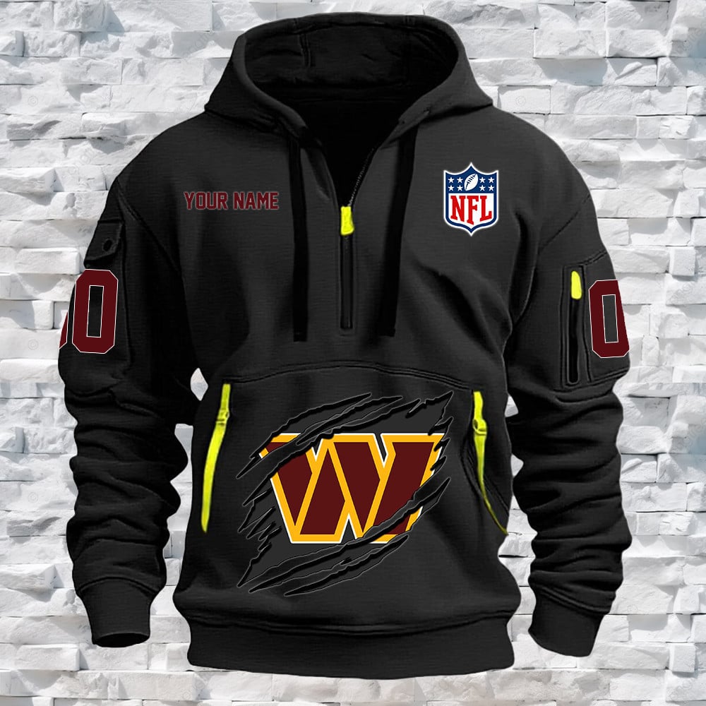 Washington Commanders New Personalized Quarter Zip Hoodie Limited Edition NA019