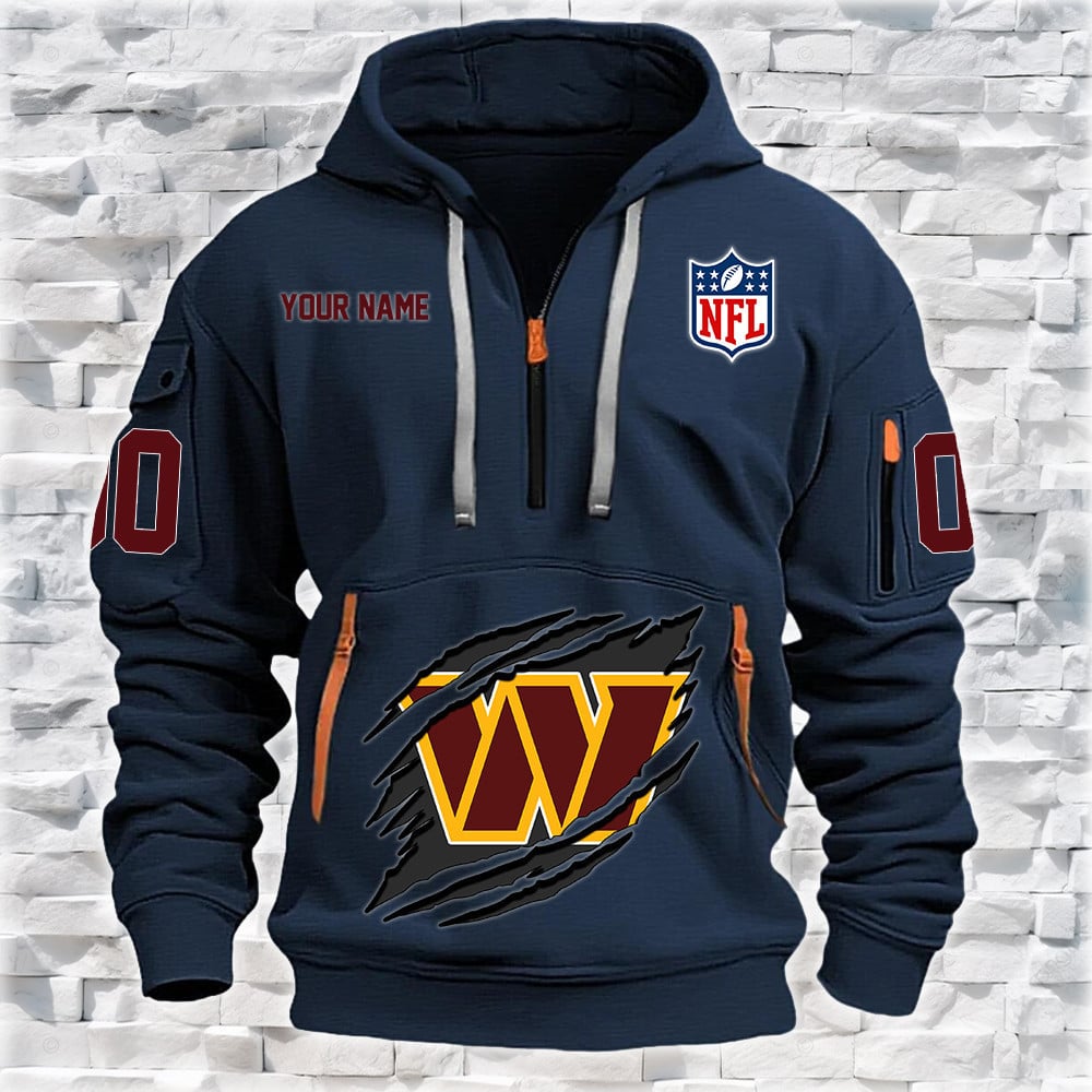 Washington Commanders New Personalized Quarter Zip Hoodie Limited Edition NA019