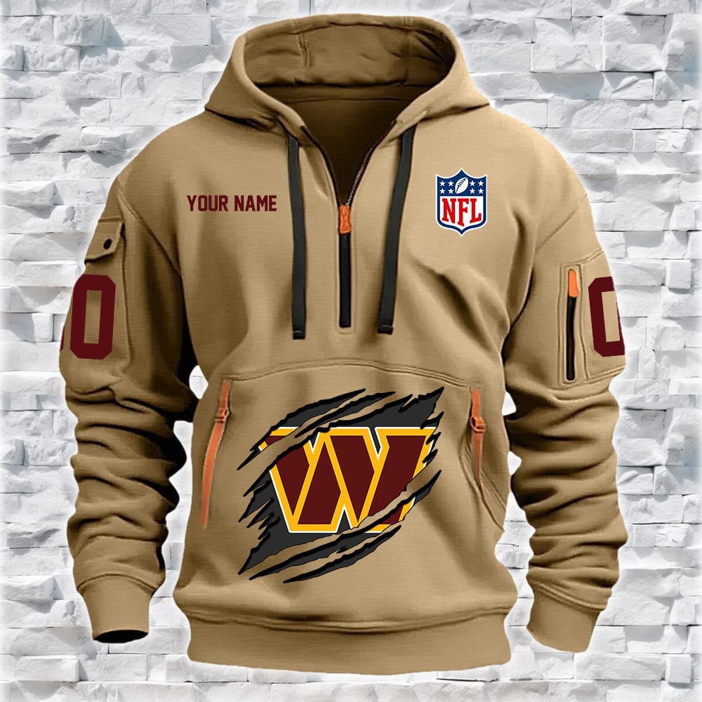 Washington Commanders New Personalized Quarter Zip Hoodie Limited Edition NA019